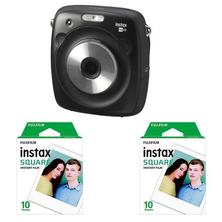 Fujifilm instax SQUARE SQ10 Hybrid Instant Camera W/2x instax SQUARE Film 10 Exp